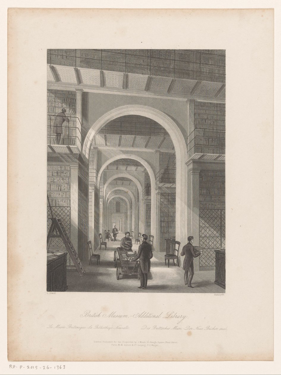 British Museums bibliotek British Museum - tilleggsbibliotek (tittel på objekt) av Edward Radclyffe