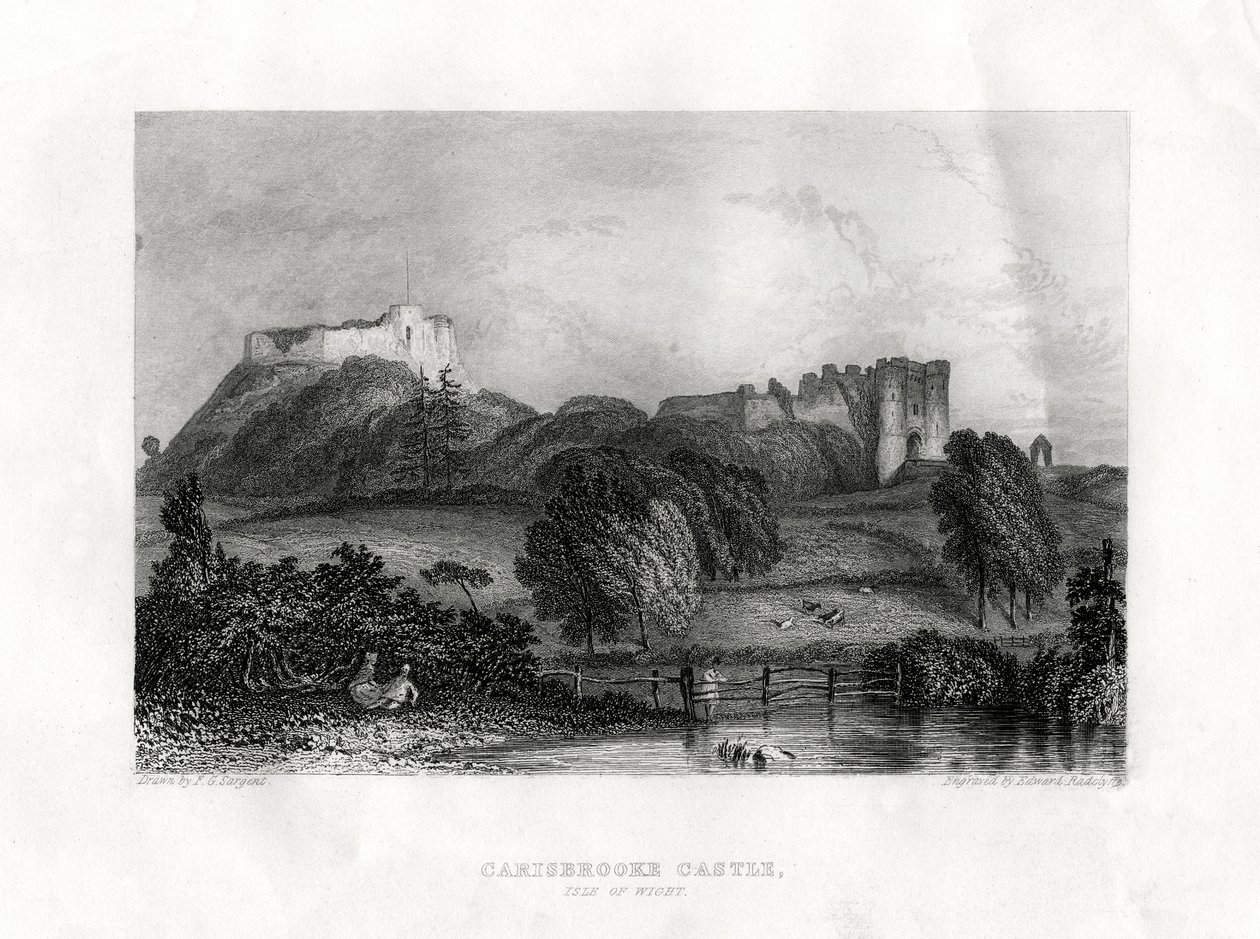 Carisbrooke Castle, Newport, Isle of Wight, 1860 av Edward Radclyffe