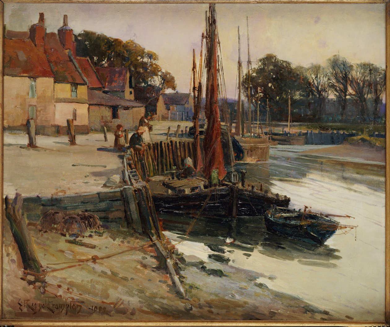 En kornisk fiskelandsby, 1900 av Edward Reginald Frampton