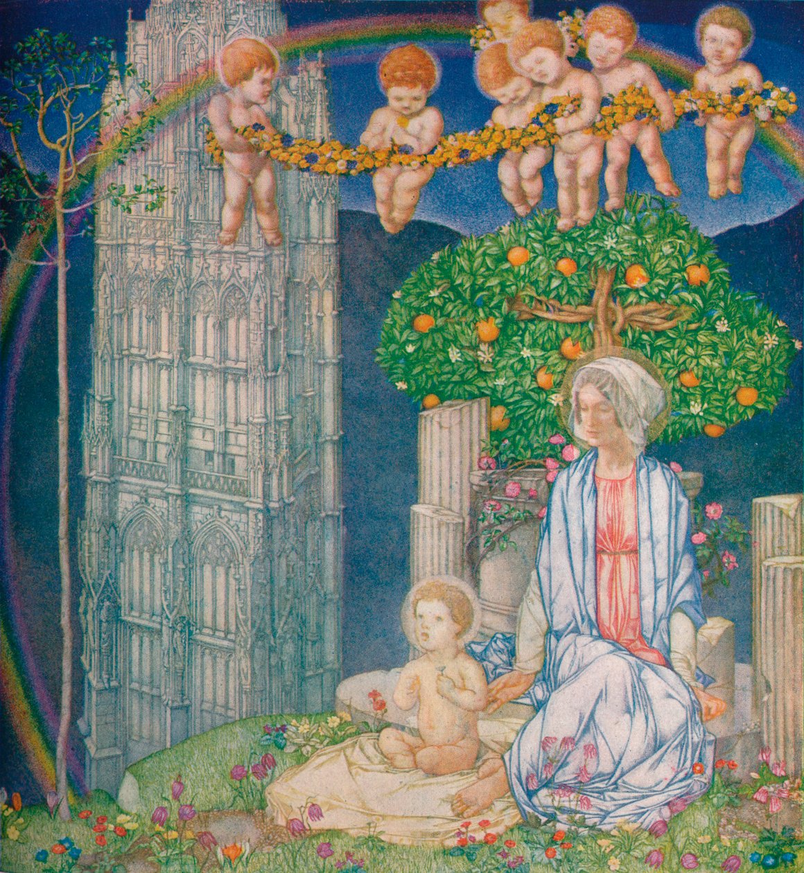 Our Lady of Promise, c1918, 1919 av Edward Reginald Frampton
