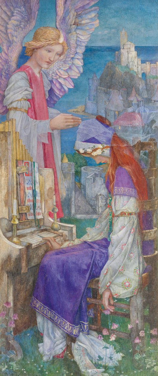 Den hellige Cecilia (olje på lerret) av Edward Reginald Frampton
