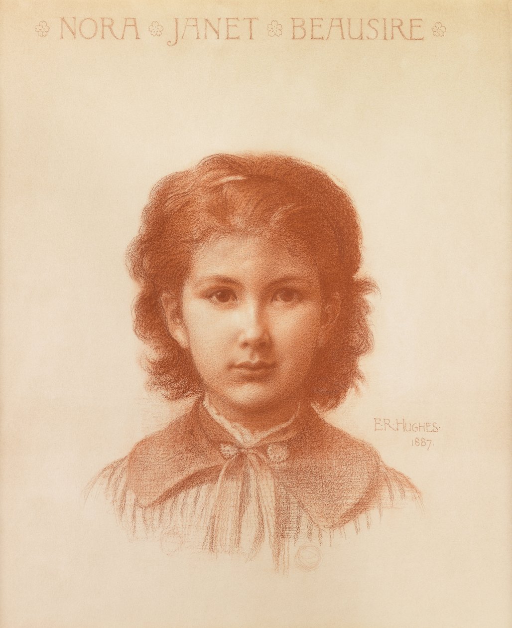 Nora Beausire, datter av Liverpools kunstsamler av Edward Robert Hughes