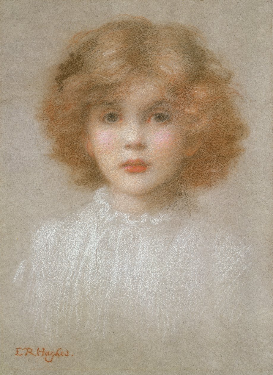 Portrett av en ung jente av Edward Robert Hughes