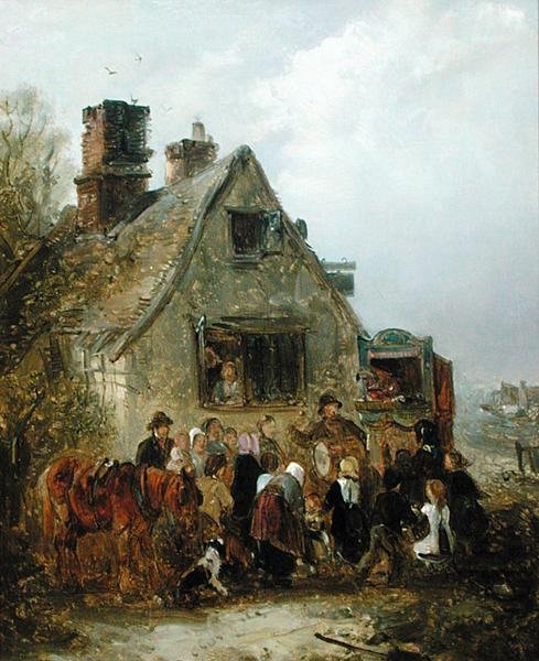 The Punch and Judy Show (olje på lerret) av Edward Robert Smythe