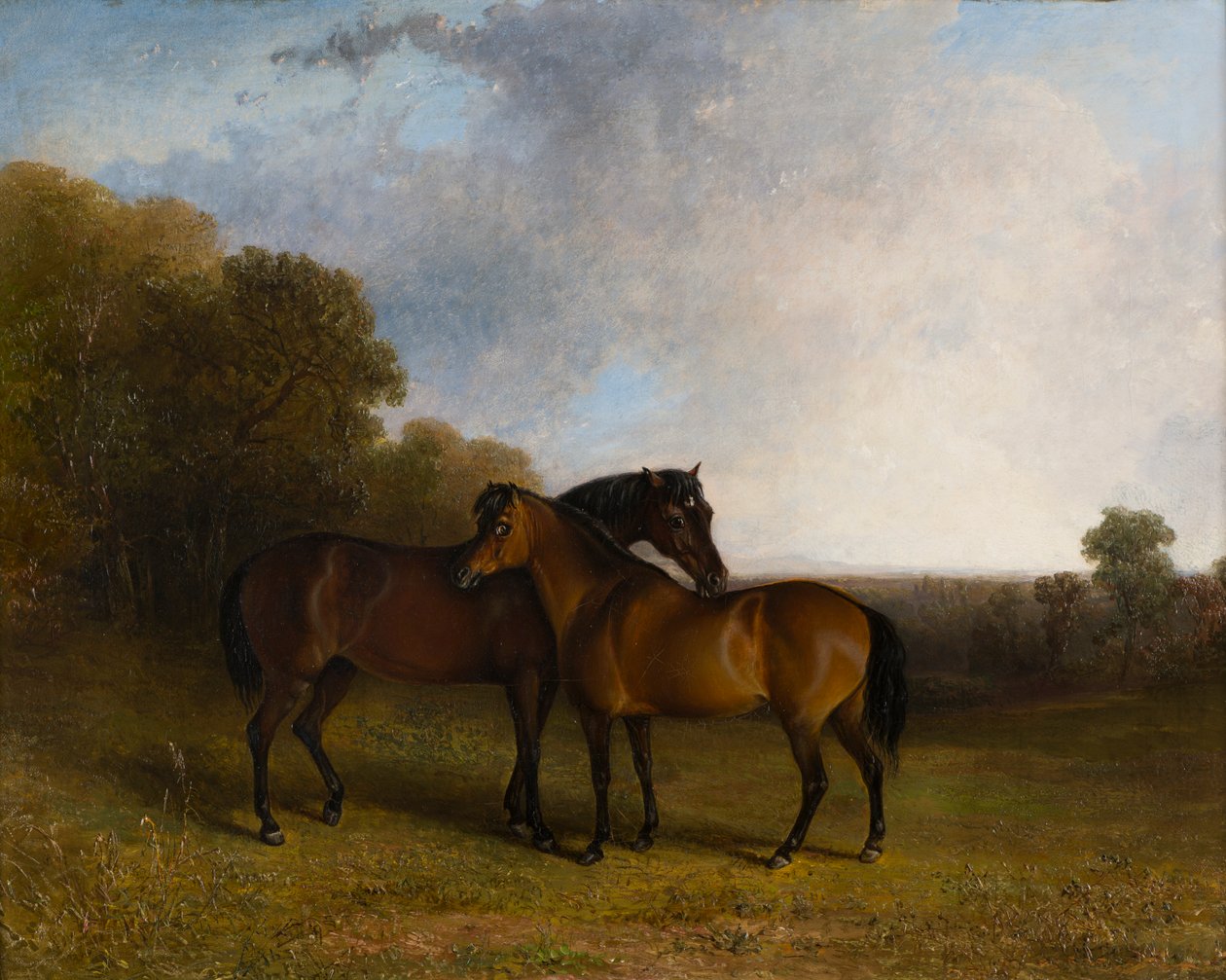 Two Hunters in a Landscape, ca. 1830-99 (olje på lerret) av Edward Robert Smythe