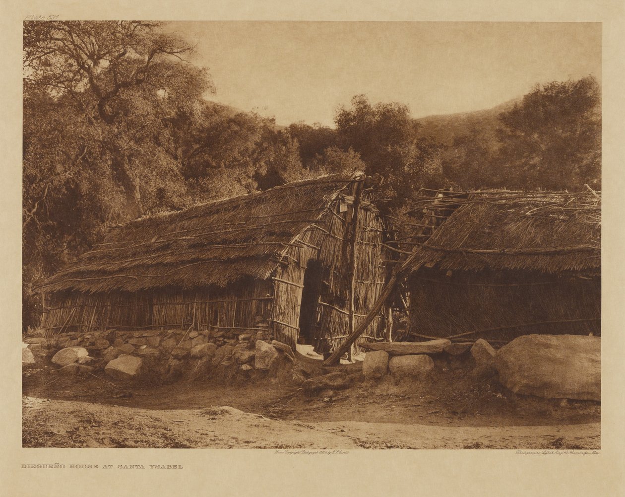 Diegueño-huset i Santa Ysabel av Edward S. Curtis