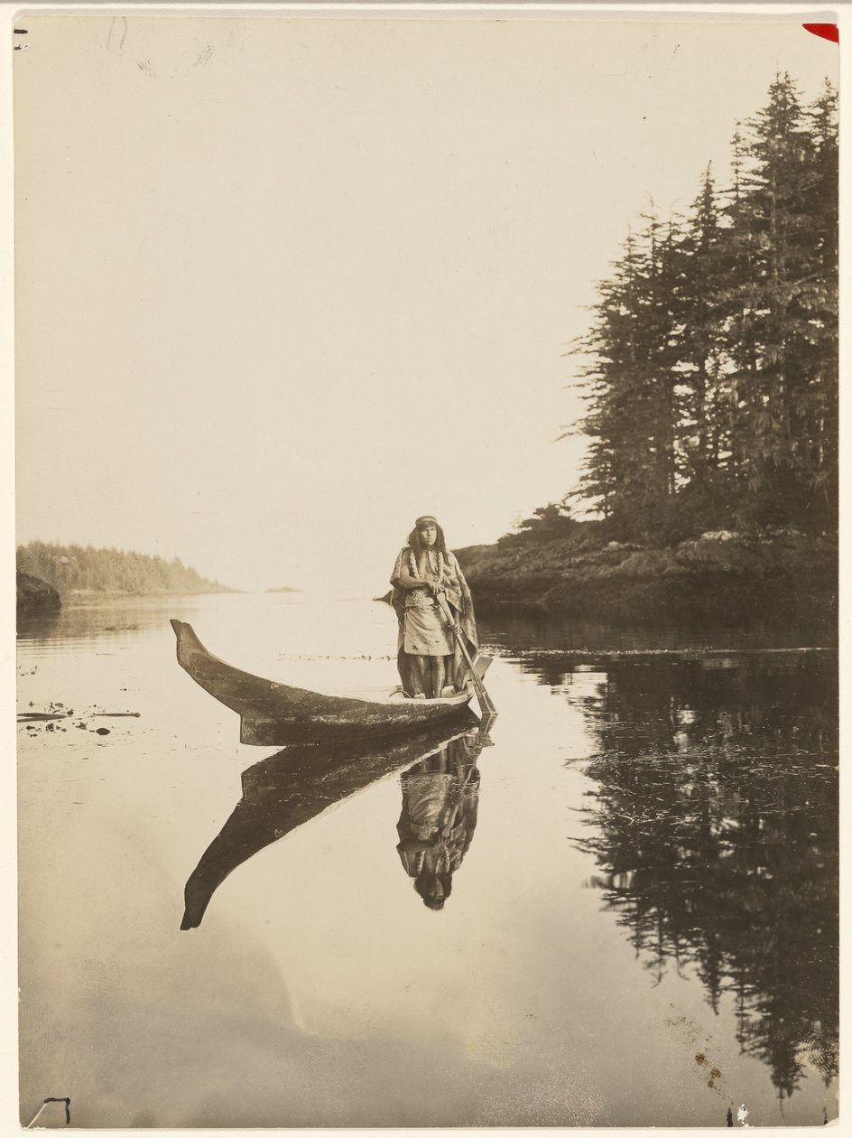 [Lenge trosser mitt solide fartøy bølge og tidevann] av Edward S. Curtis