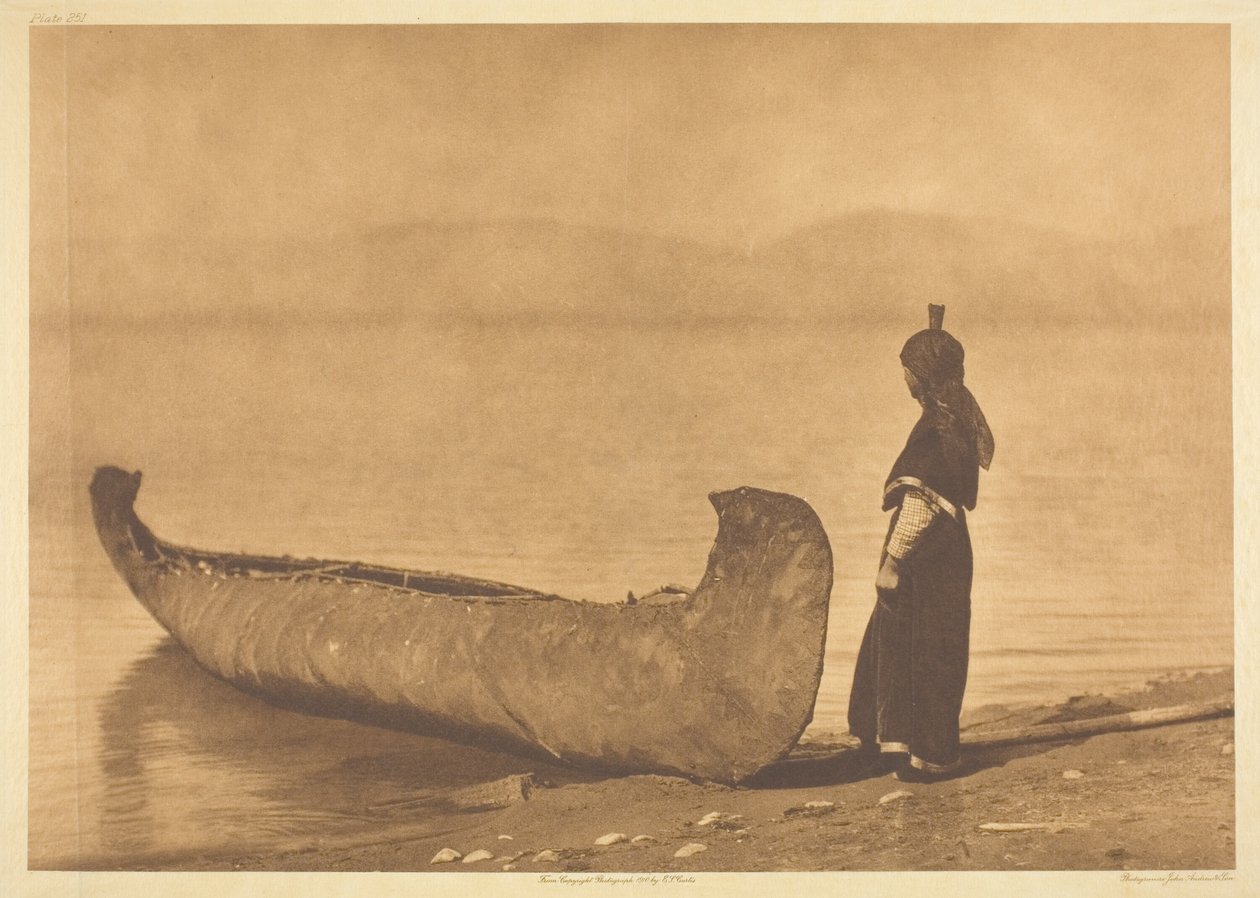 På bredden av innsjøen - Kutenai av Edward S. Curtis