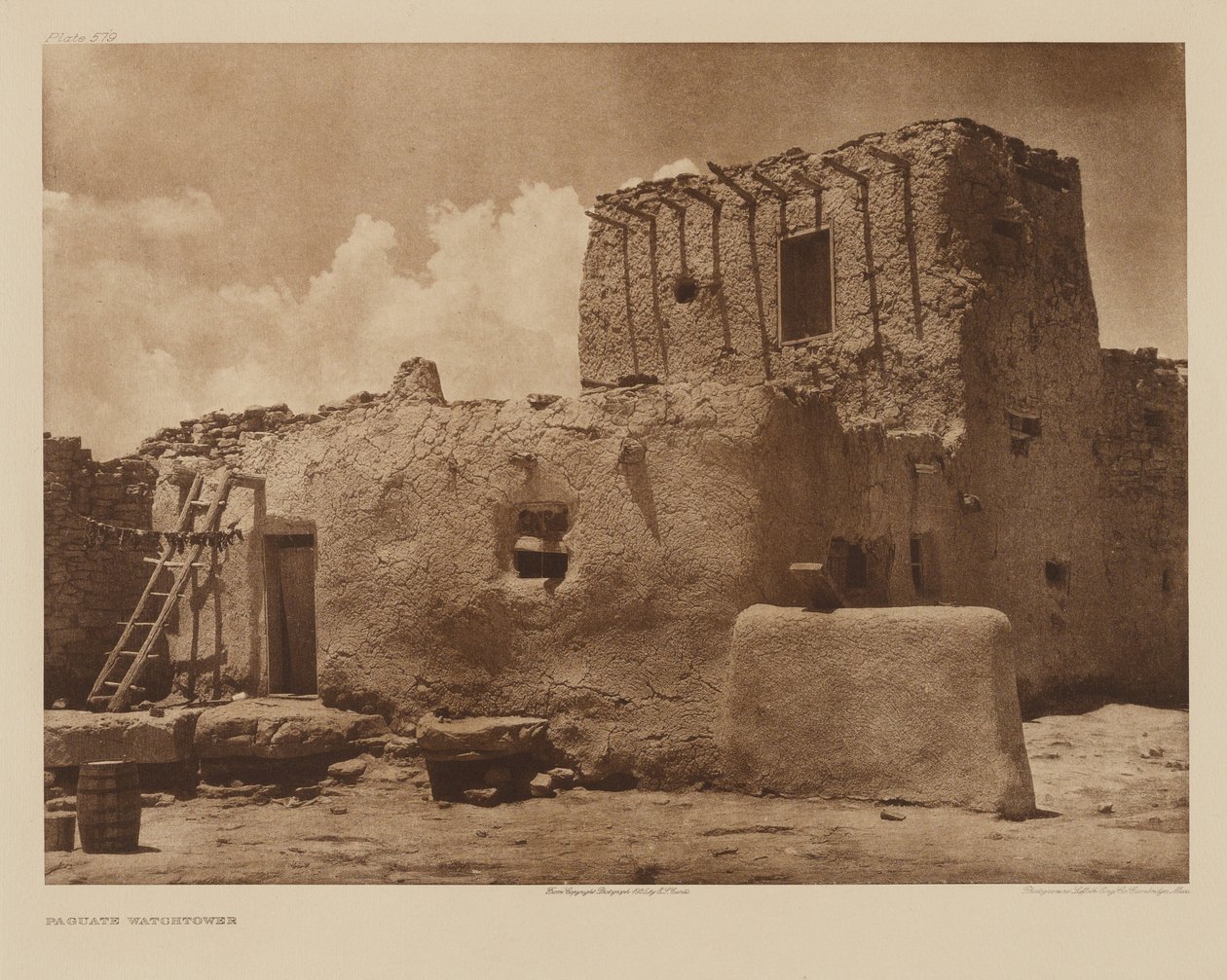 Vakttårn i Paguate av Edward S. Curtis
