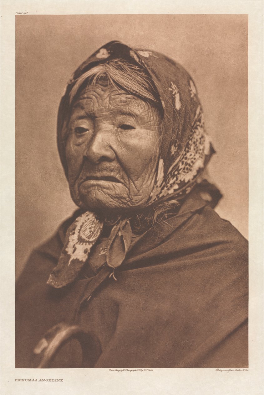 Portefølje IX, Plate 314: Prinsesse Angeline av Edward S. Curtis