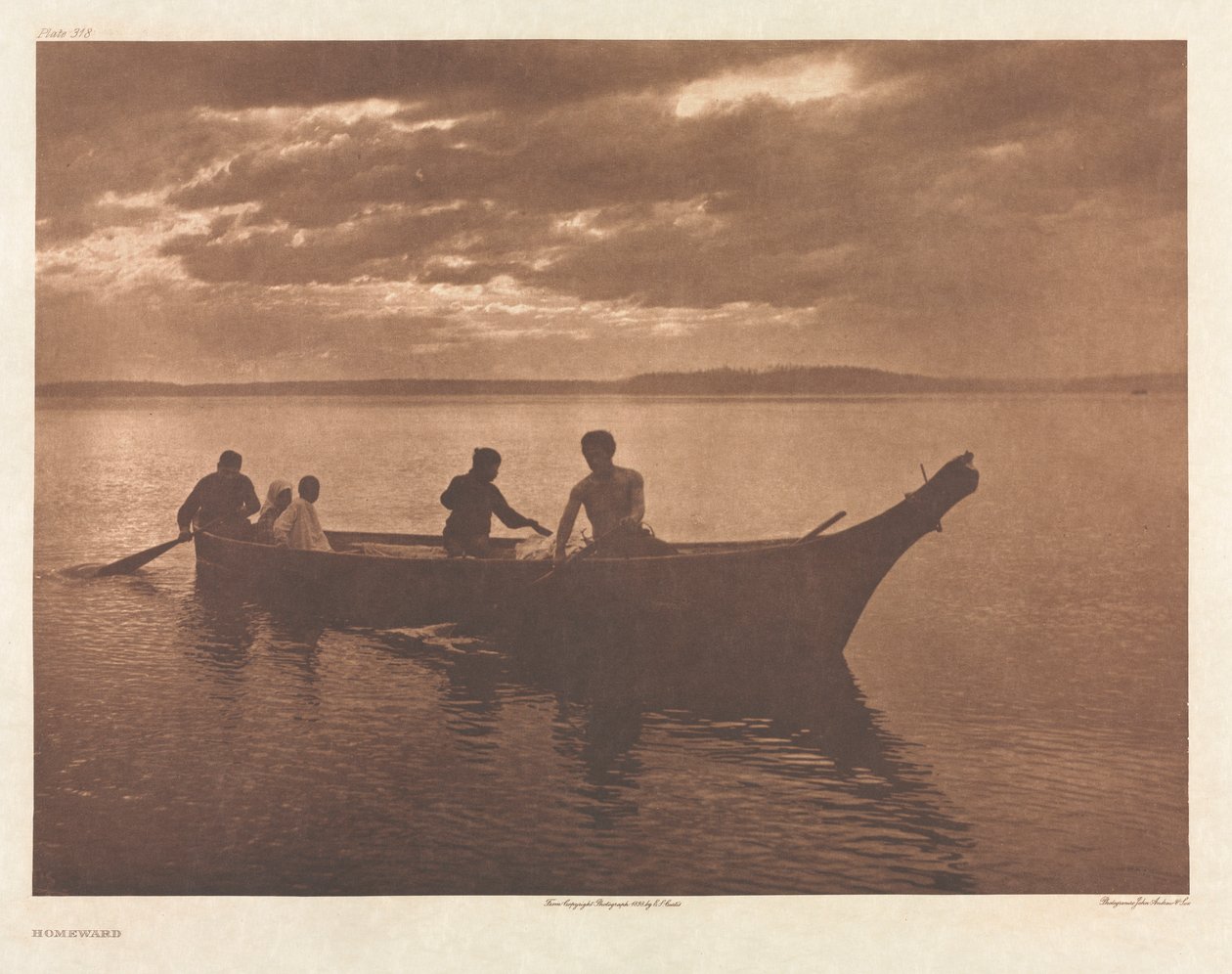 Portefølje IX, Plate 318: Hjemover av Edward S. Curtis