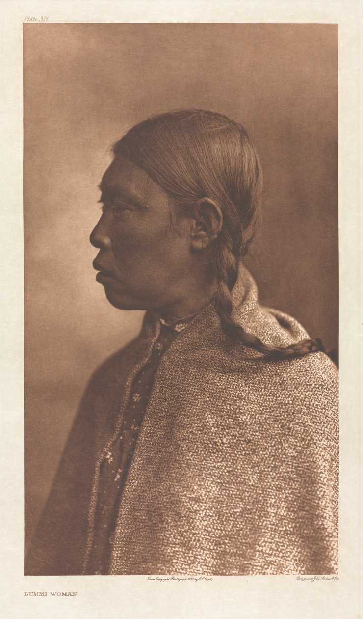 Portefølje IX, Plate 321: Lummi Woman av Edward S. Curtis