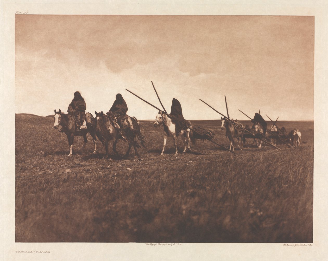 Portefølje VI, plate 193: Works--Piegan av Edward S. Curtis