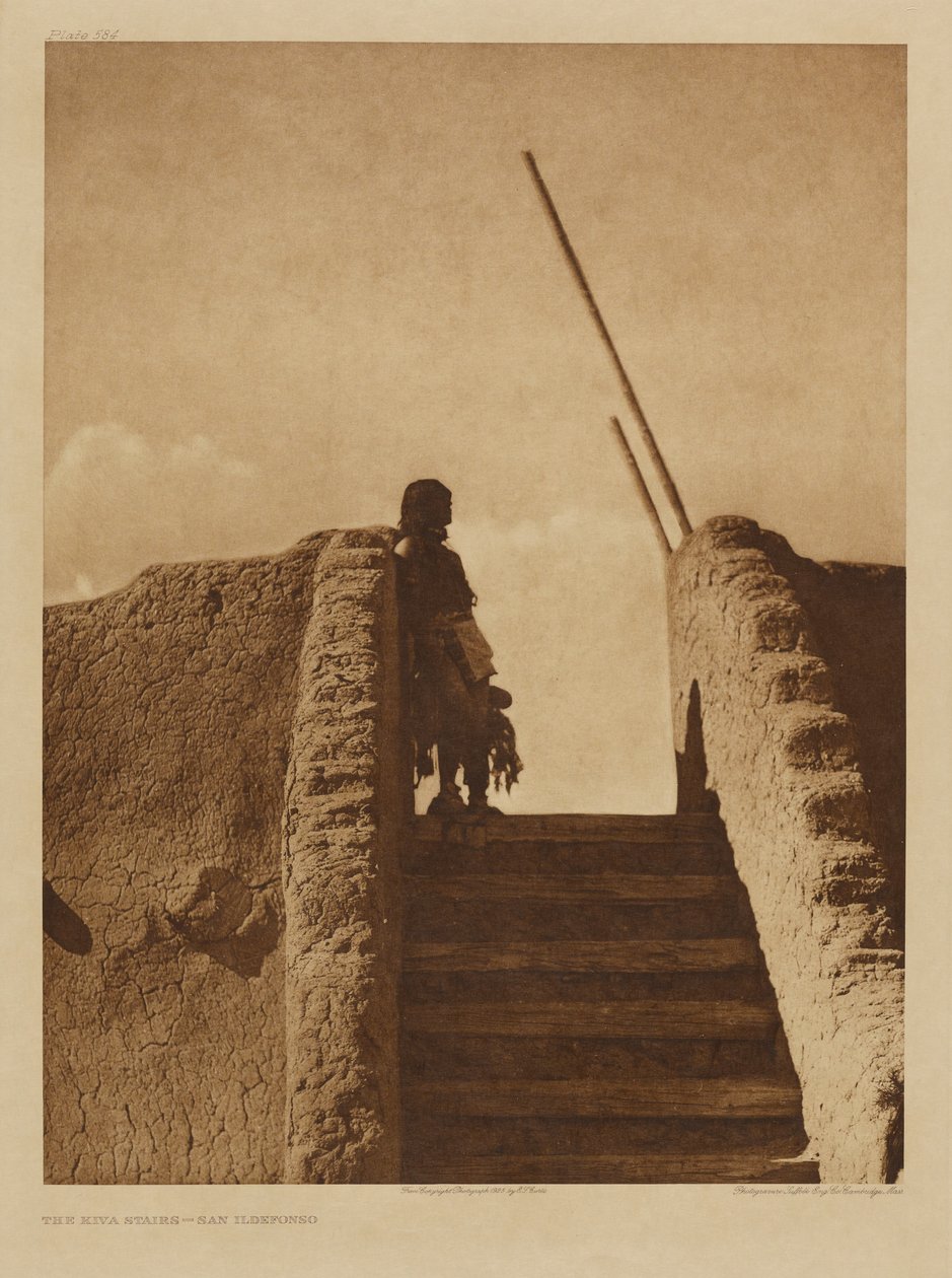 Kiva-trappen - San Ildefonso av Edward S. Curtis