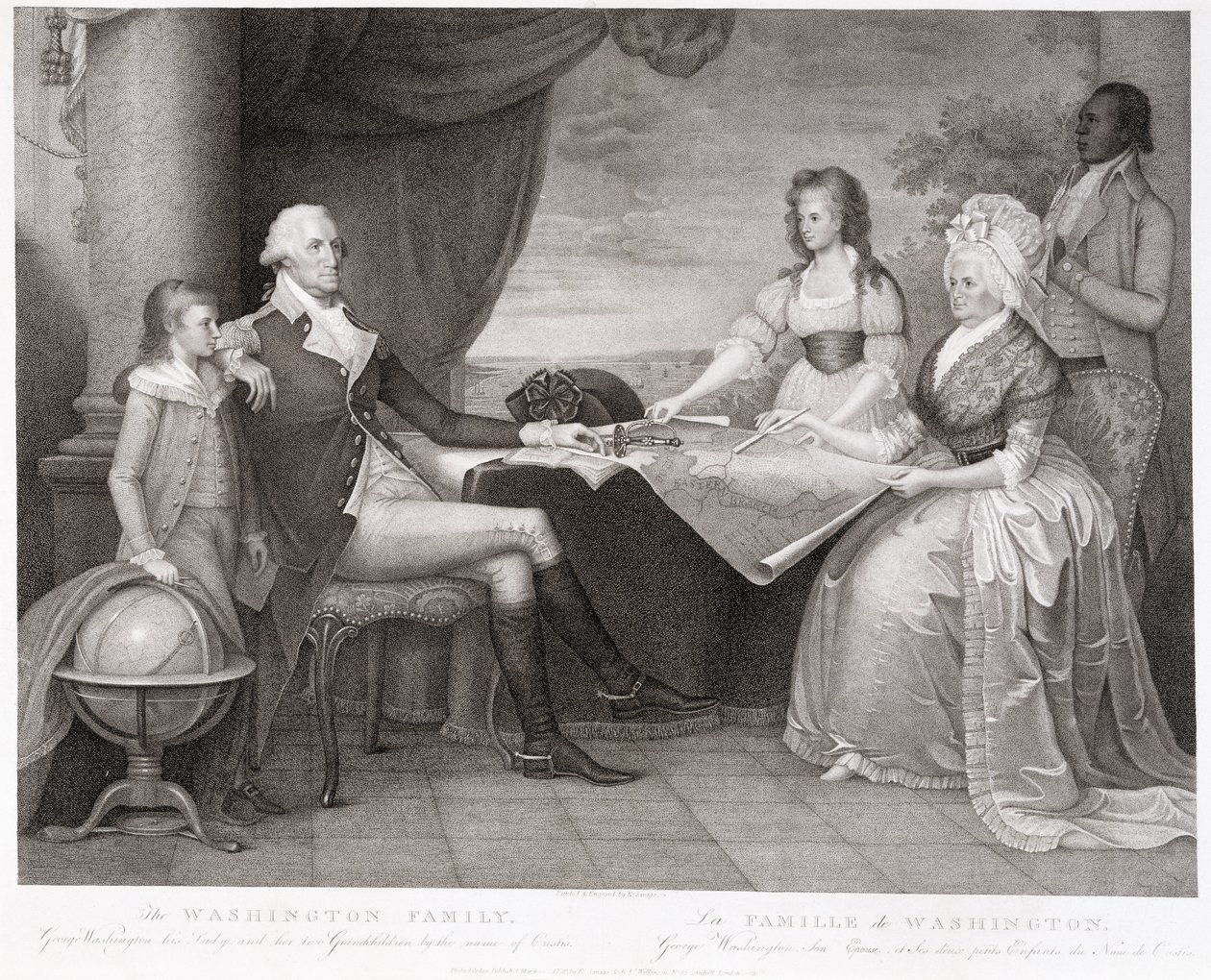The Washington Family, 1798 (gravering og stipletetsing) av Edward Savage