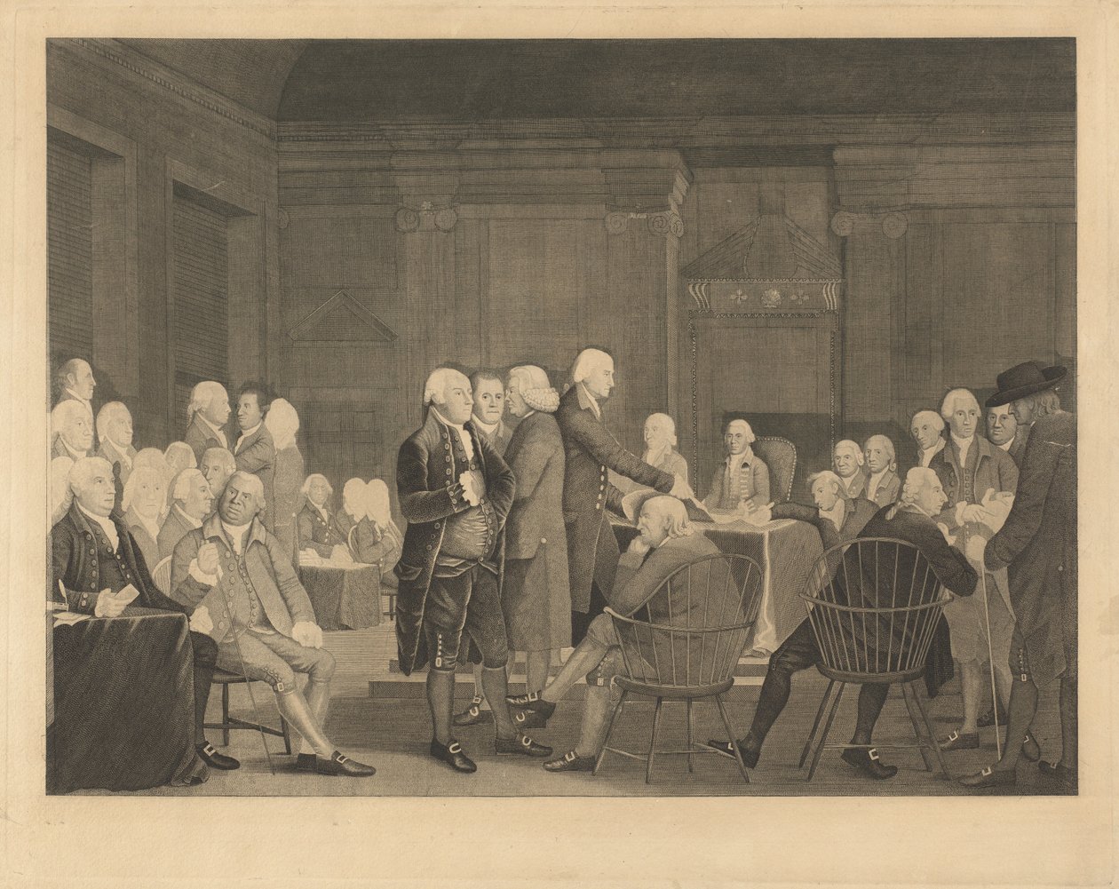 Kongressens stemmeberettigede uavhengighet av Edward Savage, after Robert Edge Pine
