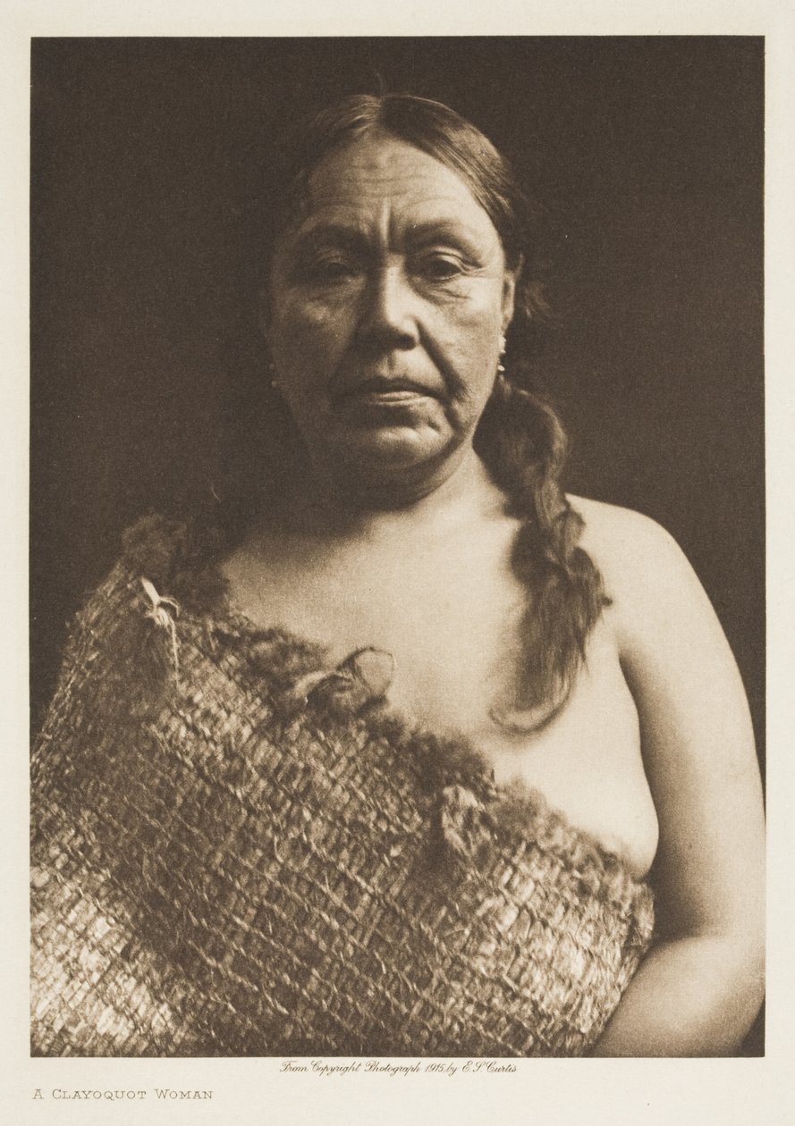 En Clayoquot-kvinne av Edward Sheriff Curtis
