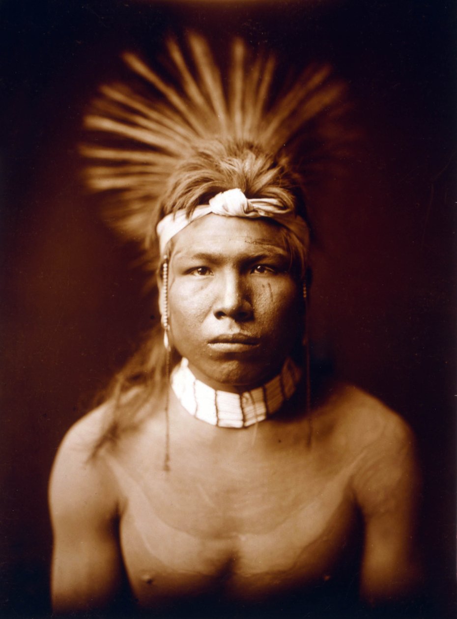 Svart hår, indisk, ca. 1905, foto Edward S. Curtis av Edward Sheriff Curtis