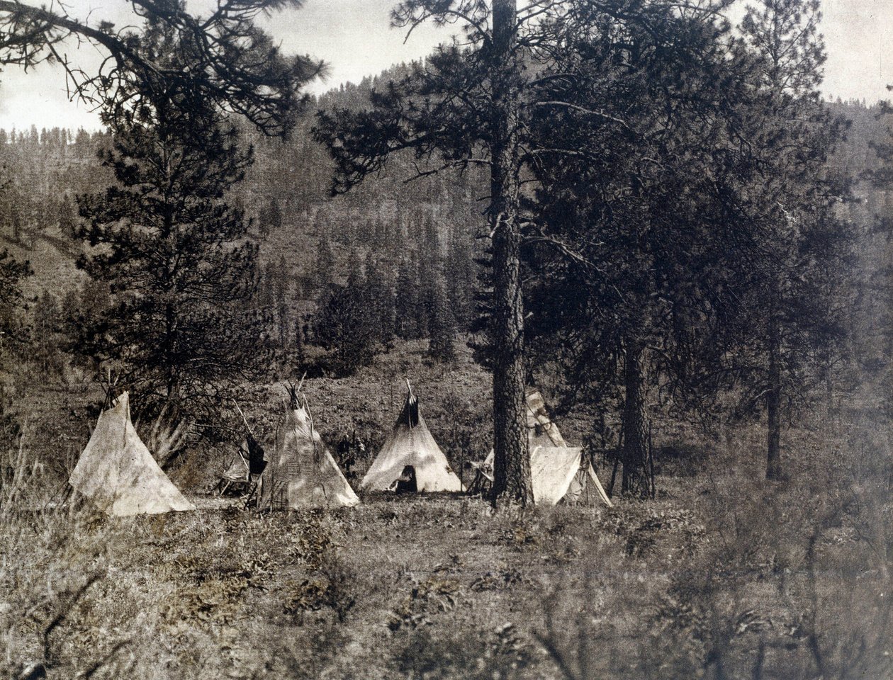 Indian of America: leiren til Spokane-indianerne av Edward Sheriff Curtis