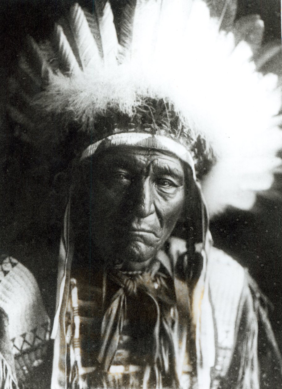 Iron Plume - Ogalala, indianer av Edward Sheriff Curtis