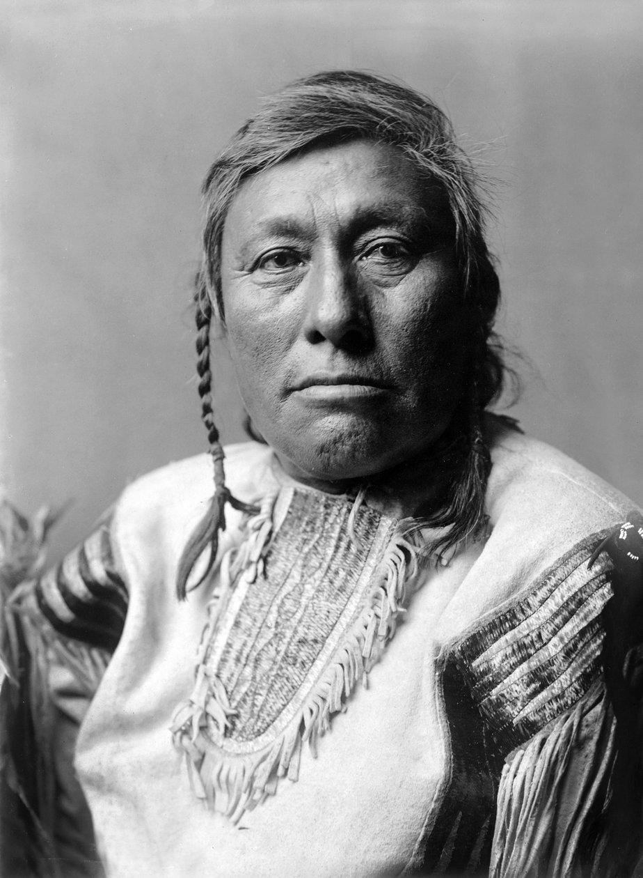 Long Time Dog, indisk, ca. 1908, foto Edward S. Curtis av Edward Sheriff Curtis