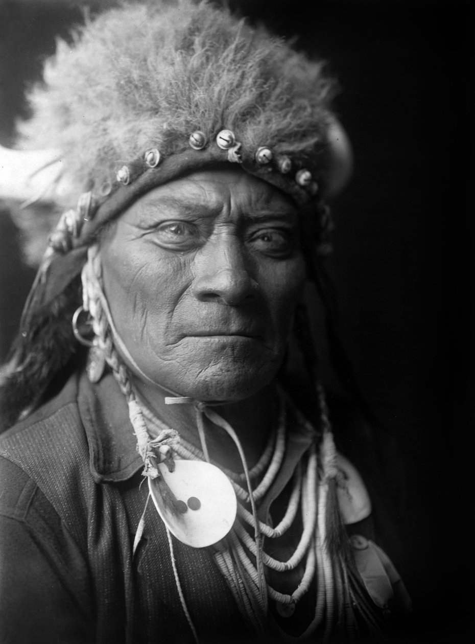 One Blue Bead, indisk, ca. 1908, foto Edward S. Curtis av Edward Sheriff Curtis
