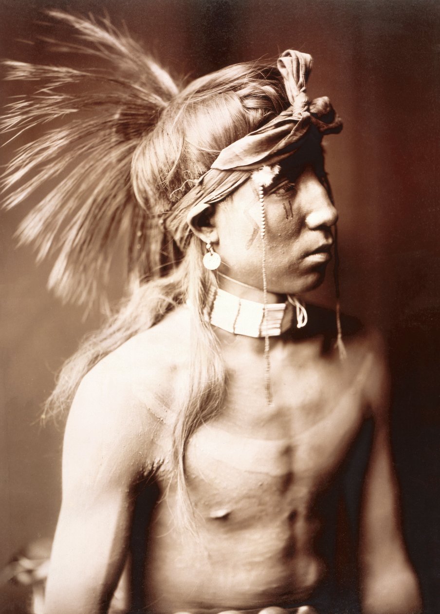 Shows As He Goes av Edward S. Curtis, ca. 1904 (tonet sølvtrykk) av Edward Sheriff Curtis