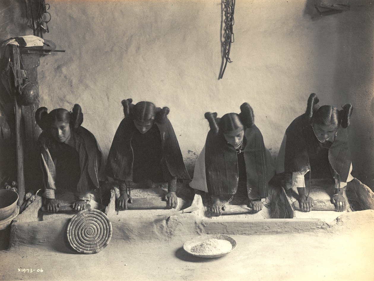 The Mealing Trough - Hopi av Edward S. Curtis av Edward Sheriff Curtis