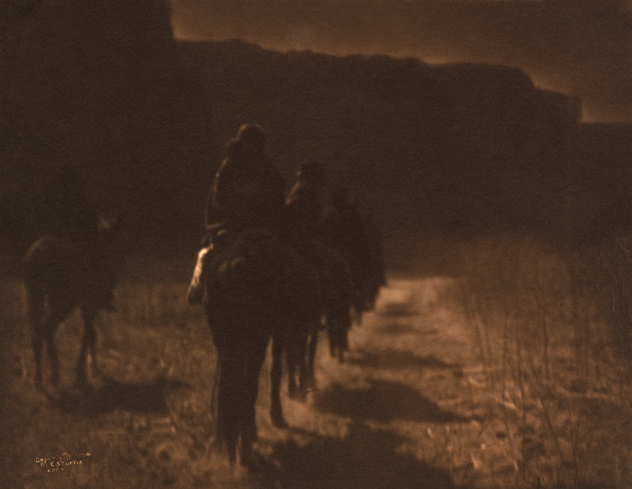 The Vanishing Race - Navaho av Edward S. Curtis, ca. 1907 (fotogravyr) av Edward Sheriff Curtis