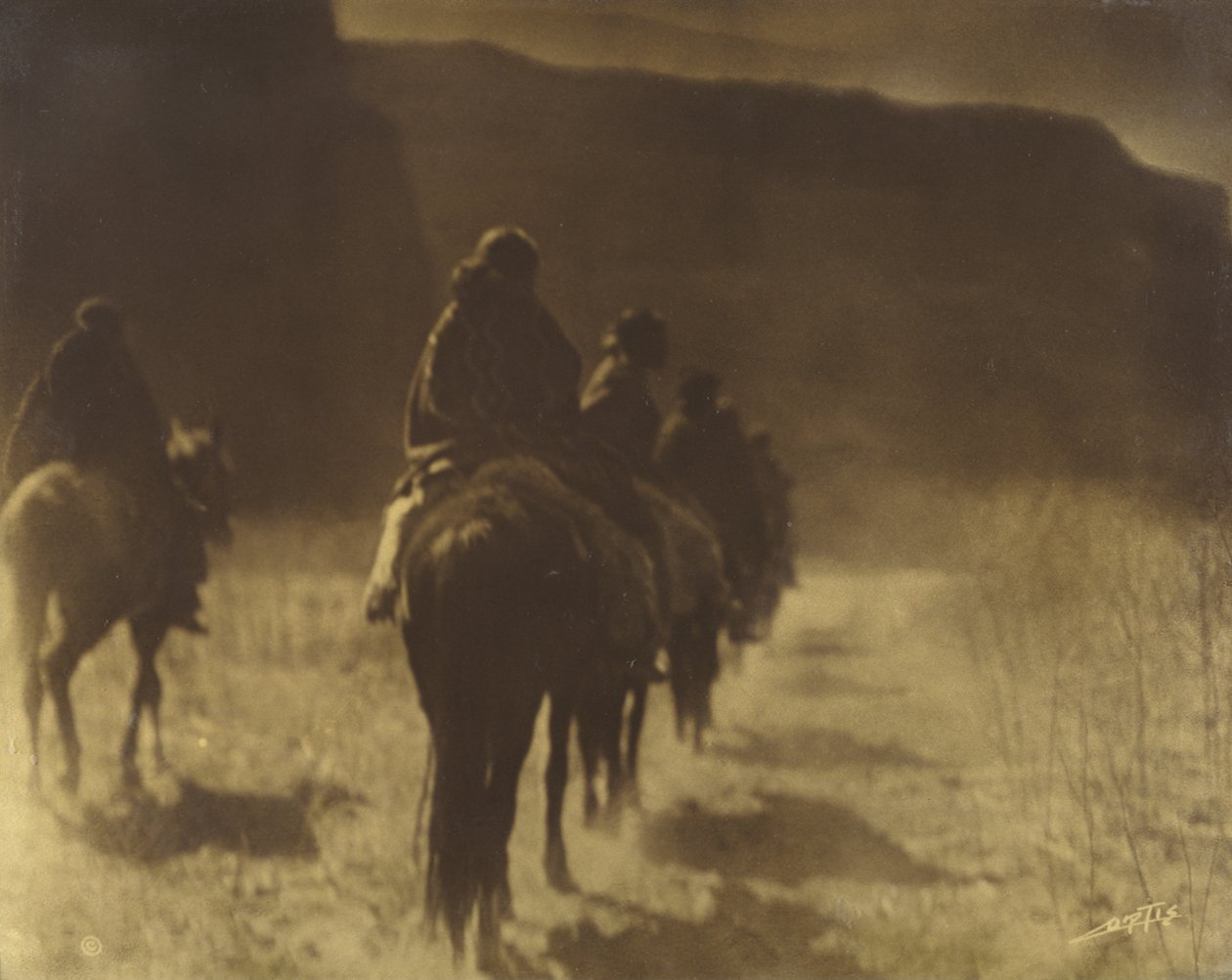 The Vanishing Race Navaho Plate 1, bind 1 fra serien The North American Indian, ca. 1904 (oroton) av Edward Sheriff Curtis
