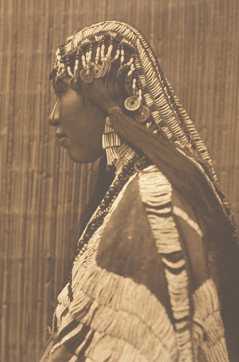 Wishham Girl, profil, 1910. av Edward Sheriff Curtis