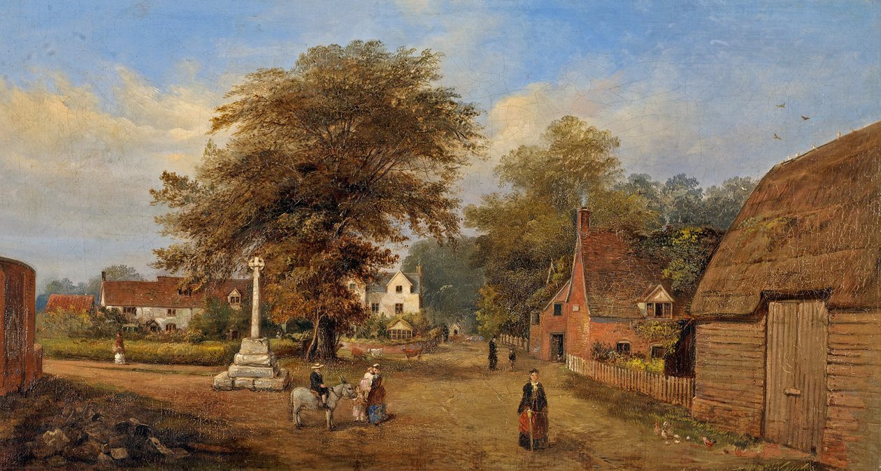 Hempsted Village, Gloucestershire, ca. 1880 av Edward Smith