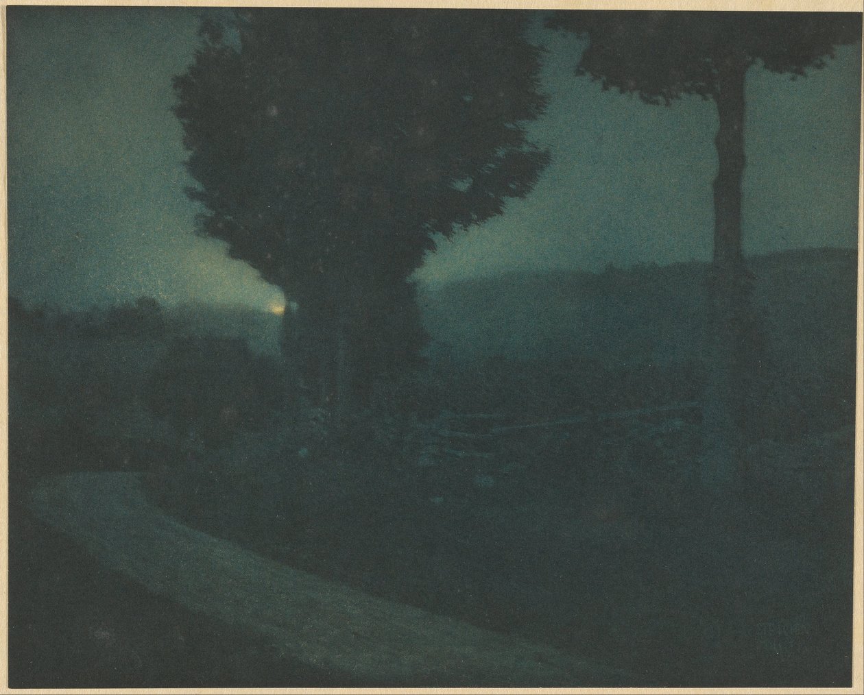 Veien inn i dalen - Moonrise av Edward Steichen