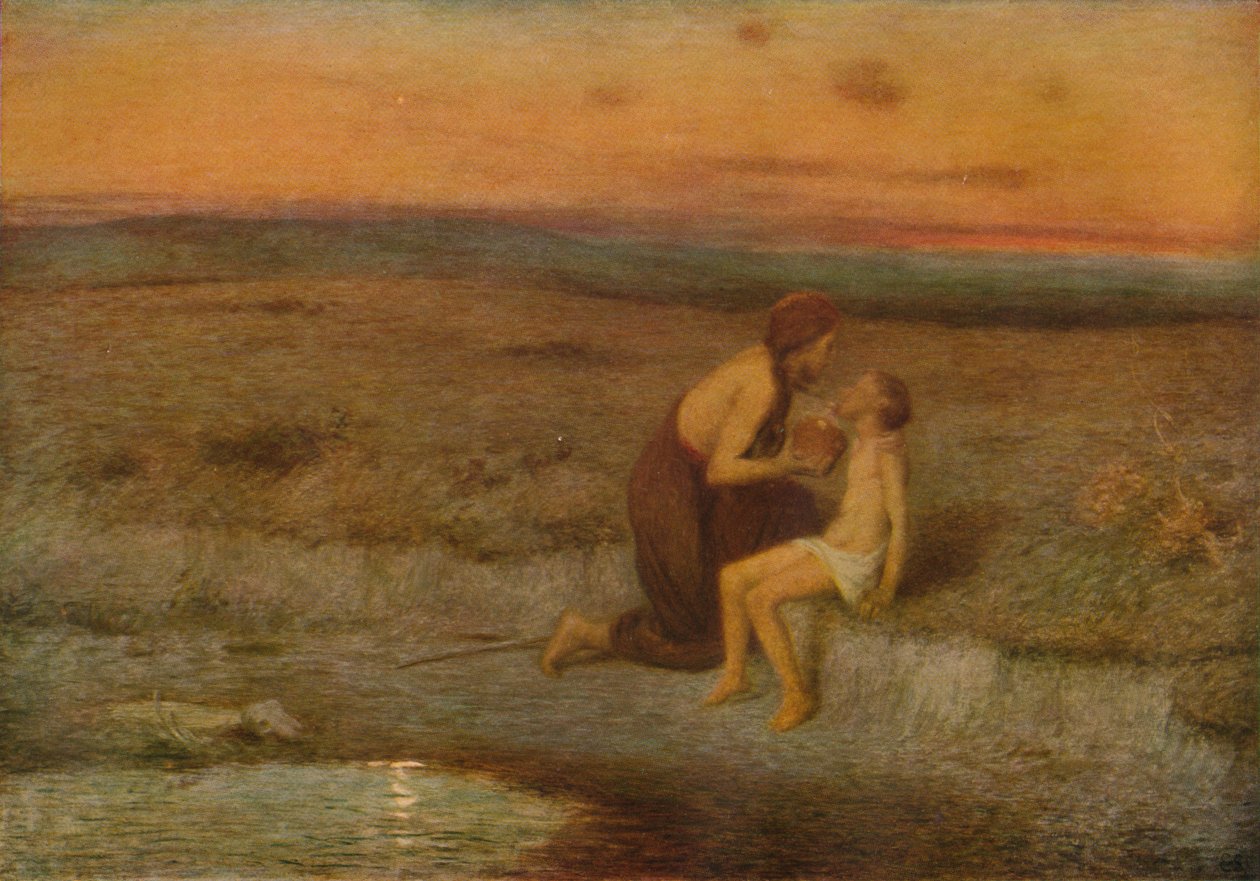 Hagar og Ismael, 1800-tallet av William Edward Stott