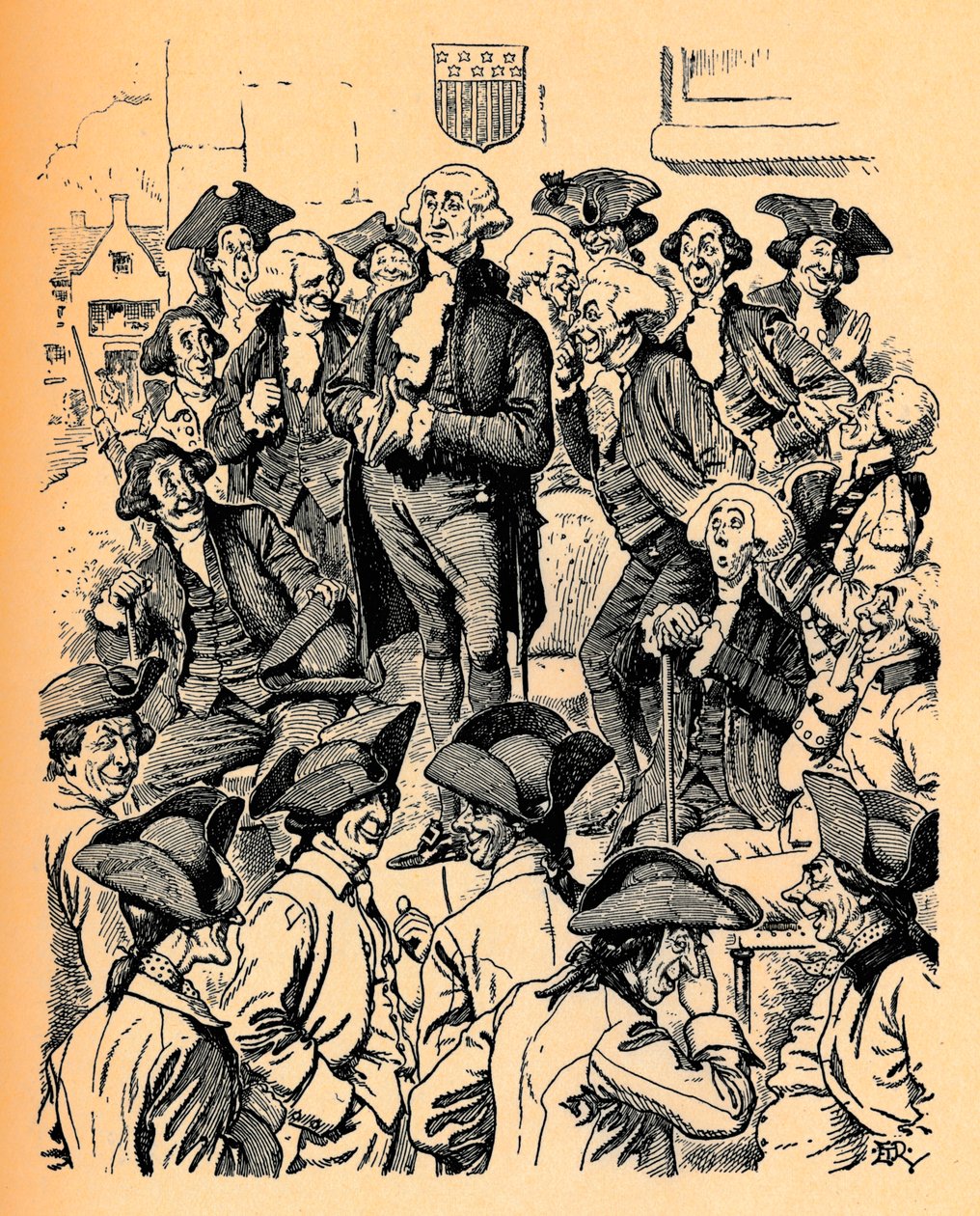 George Washington prøver å fortelle en løgn, ca 1900 av Edward Tennyson Reed