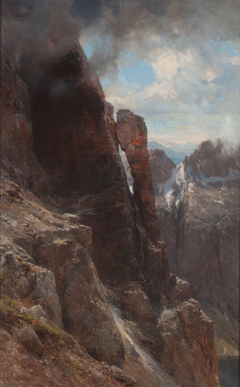 Dolomitt-landskapet, mellom 1874 og 1880. av Edward Theodore Compton