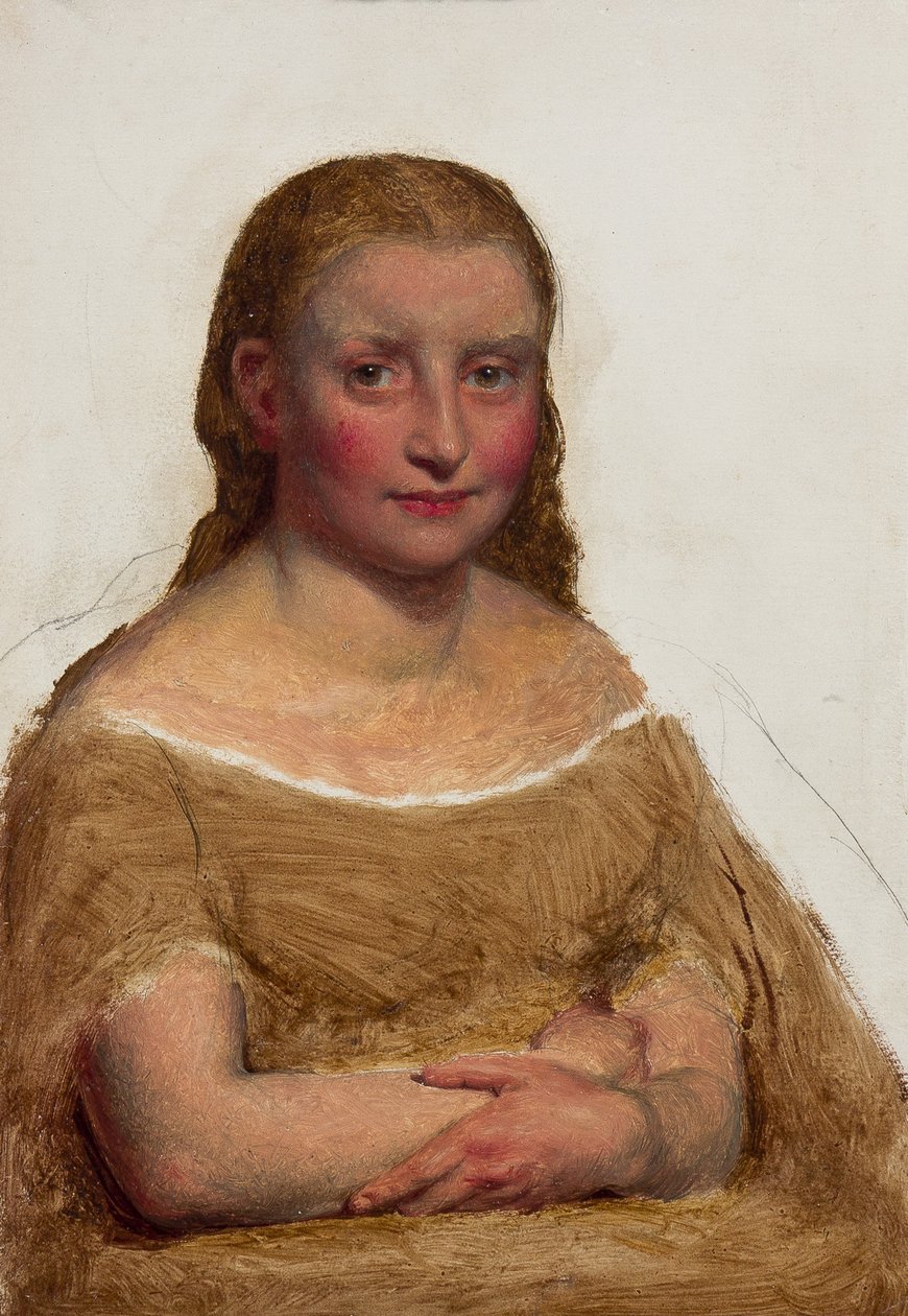 Miss Cole, Worcester (olje på papir) av Edward Thompson Davis