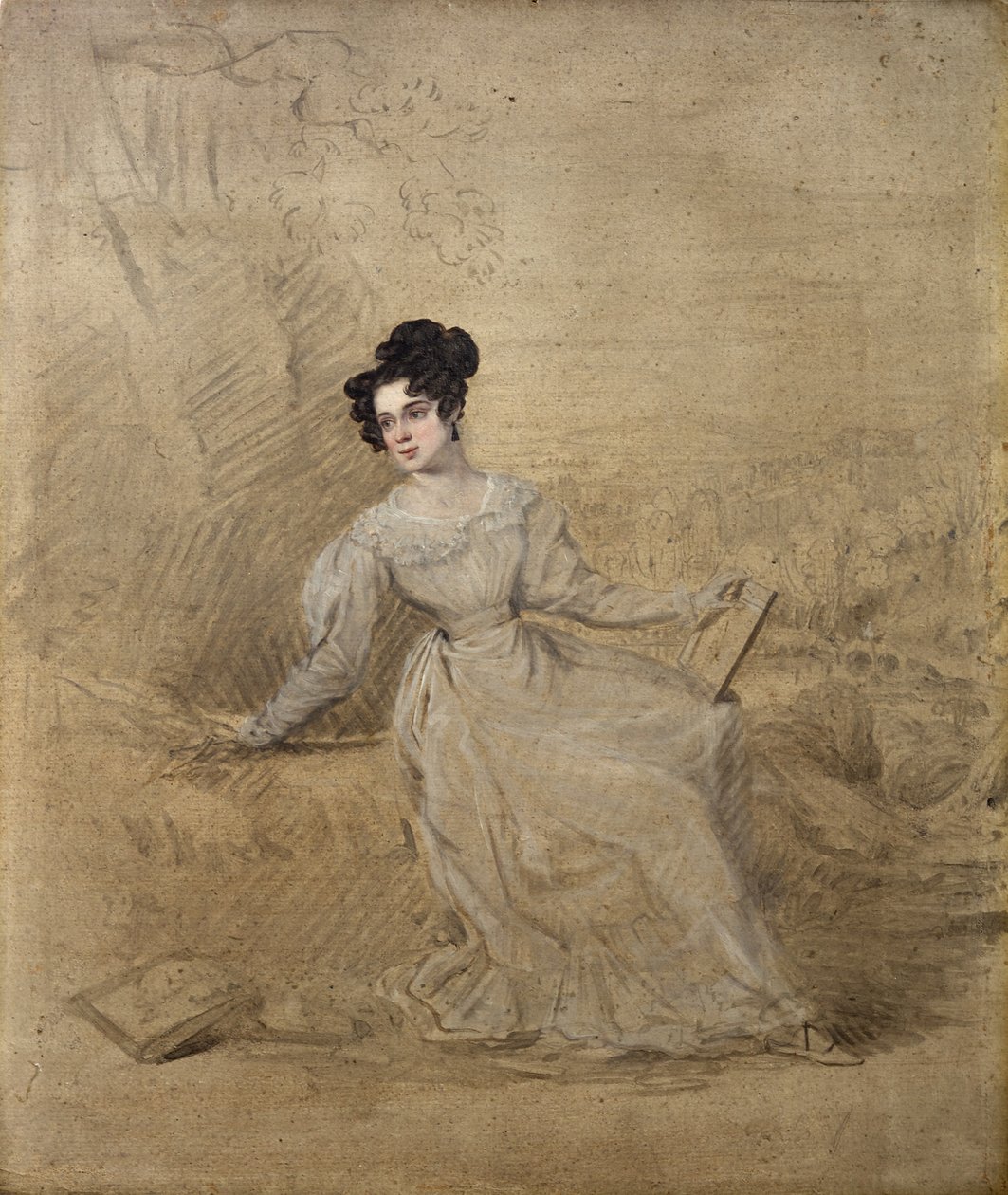 Portrett av Jane Moresley av Edward Villiers Rippingille