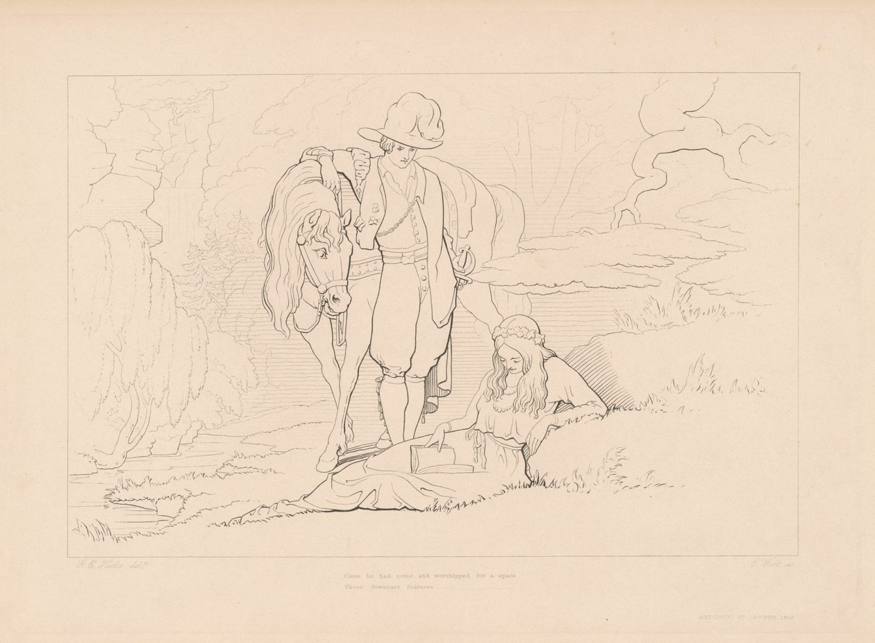 Nær var han kommet... av Edward Webb, after George Elgar Hicks