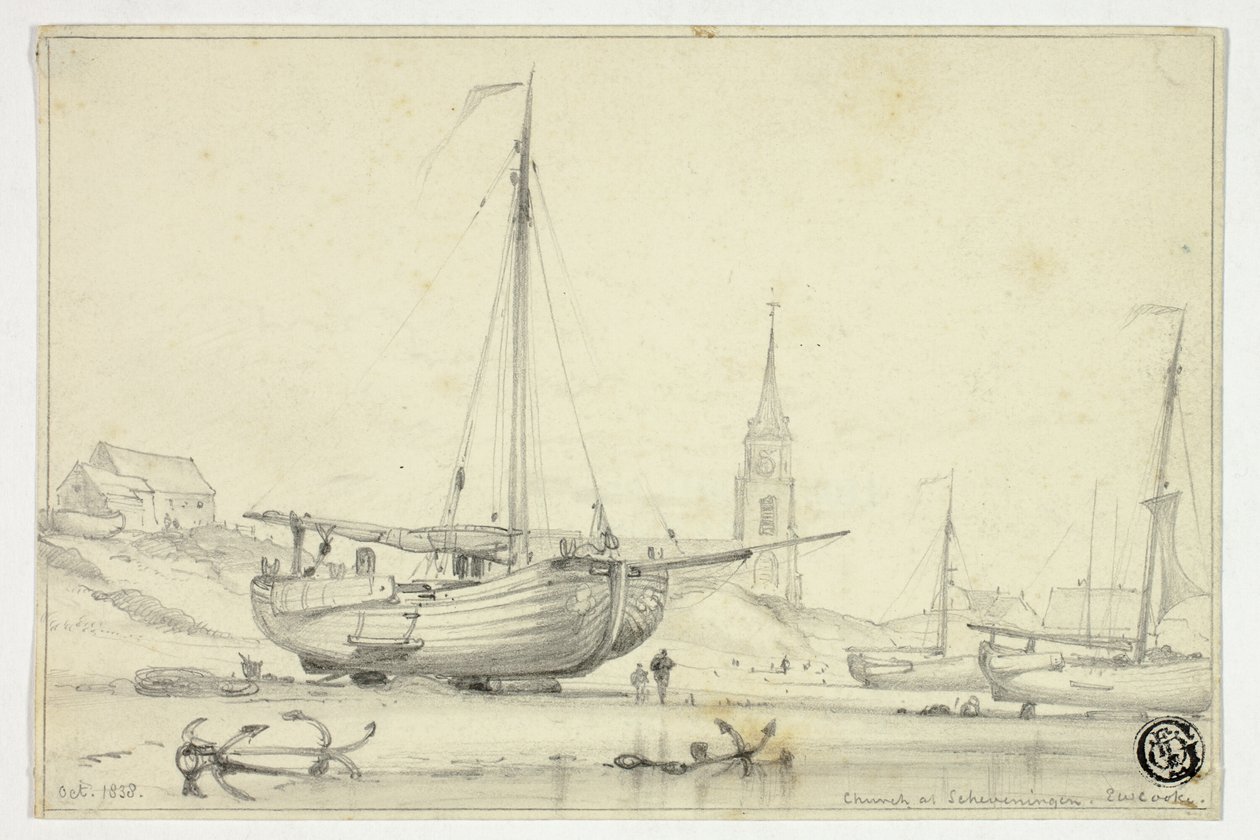 kirke i Scheveningen av Edward William Cooke