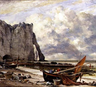 Etretat, Strand med bue av Edward William Cooke