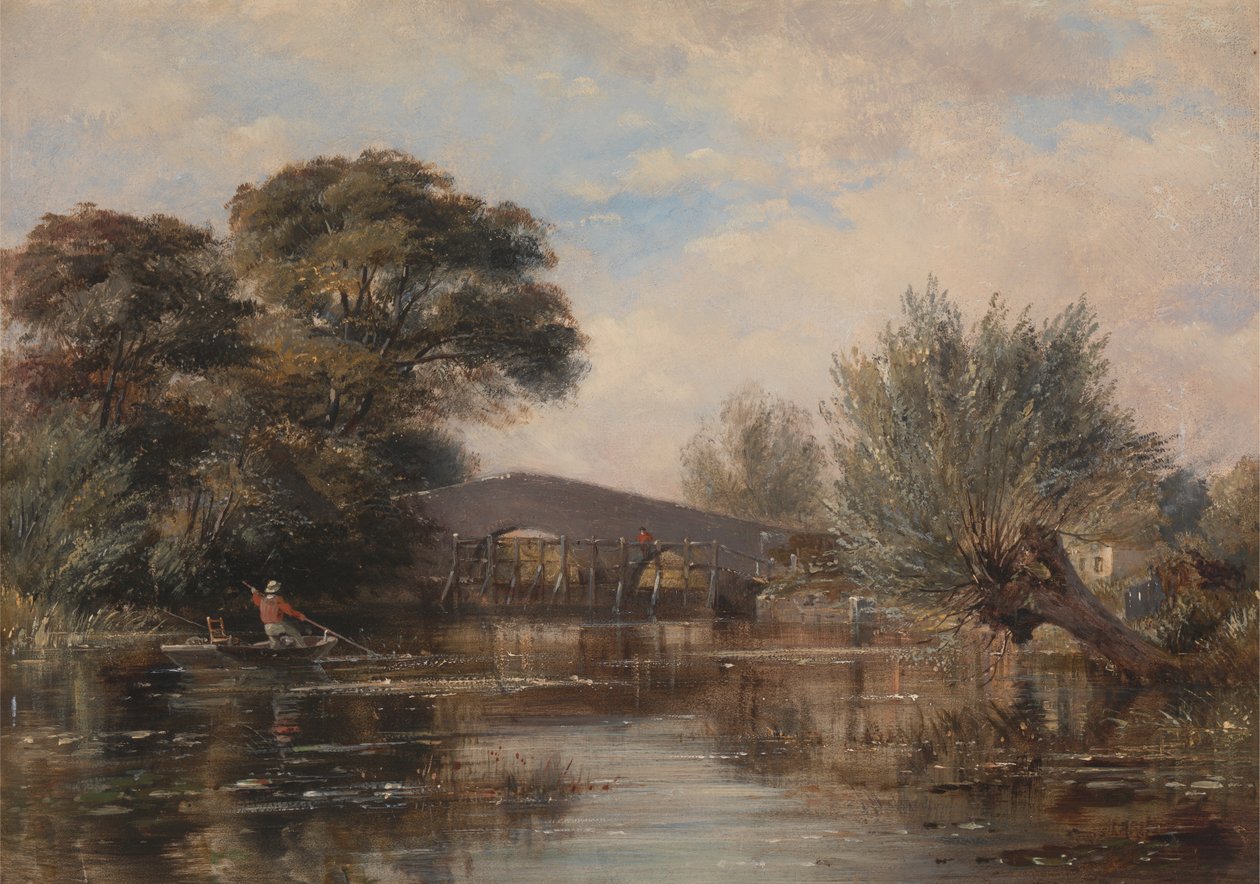 Godstow Bridge nær Oxford av Edward William Cooke