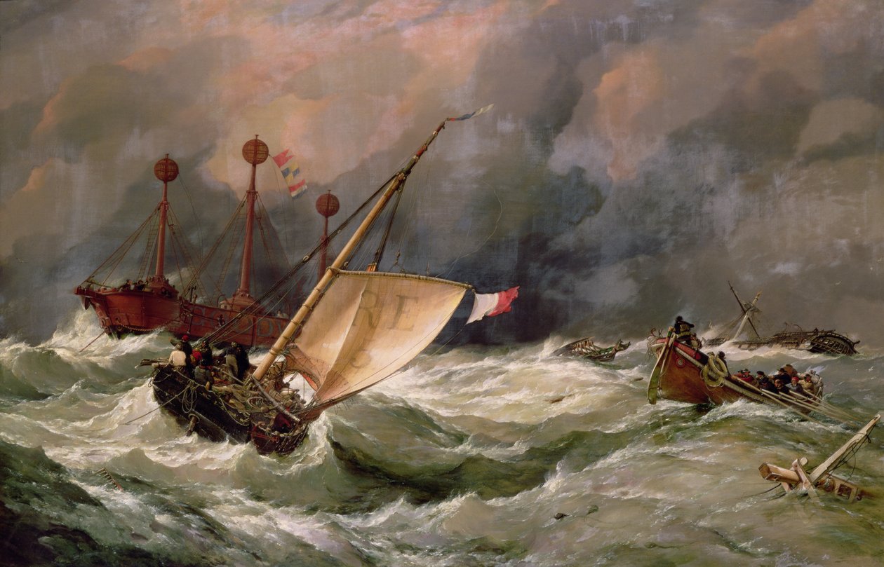 Morning after a Heavy Gale (olje på lerret) av Edward William Cooke