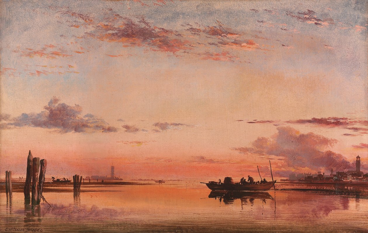 Santa Maria della Salute, Venezia: Kveld, av Edward William Cooke