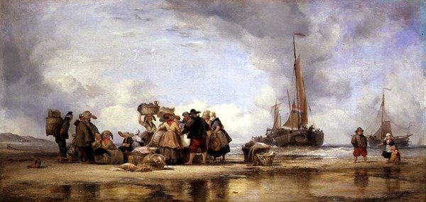Scheveningen strand av Edward William Cooke