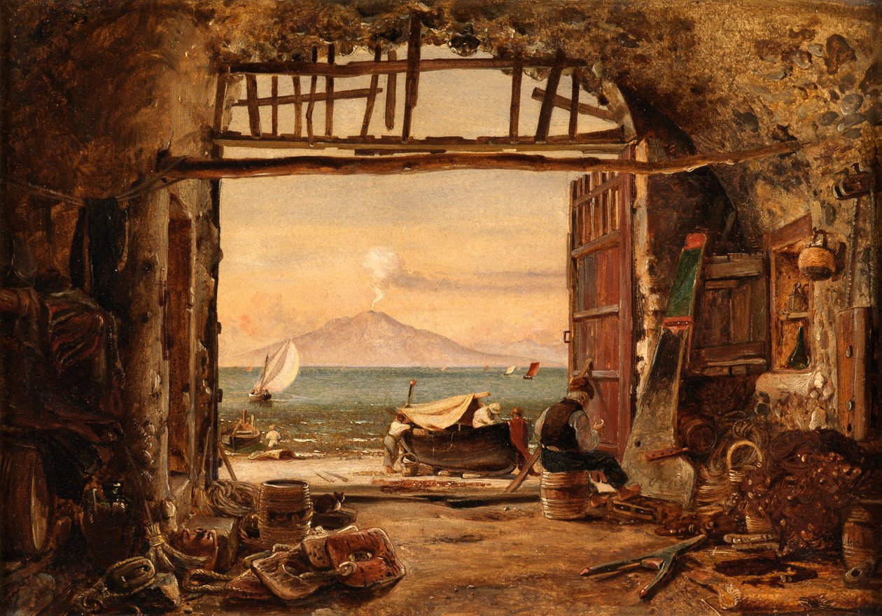 Vesuv (olje på lerret) av Edward William Cooke