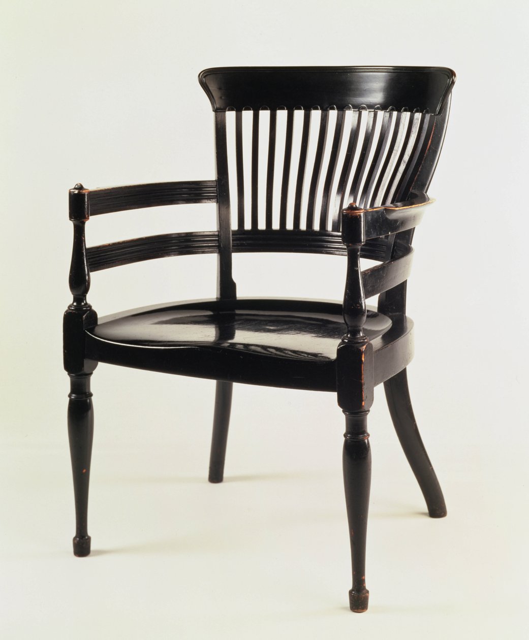 Lenestol, produsert av James Peddle, ca. 1880 (ebonisert tre) av Edward William Godwin