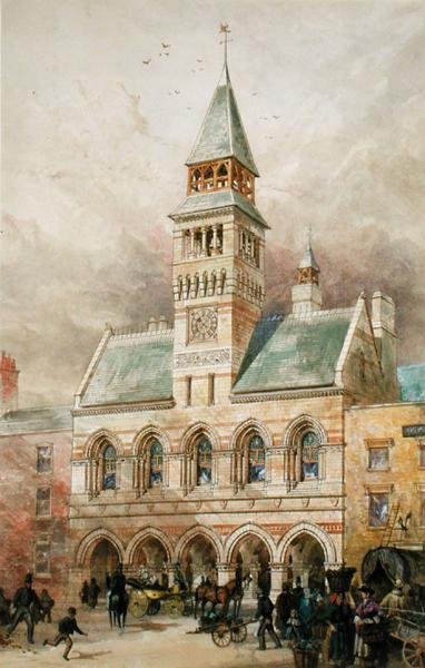 Civic Building (akvarell på papir) av Edward William Godwin