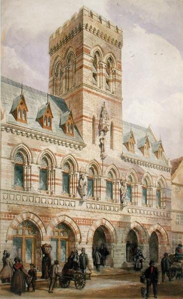 Congleton Town Hall (akvarell på papir) av Edward William Godwin