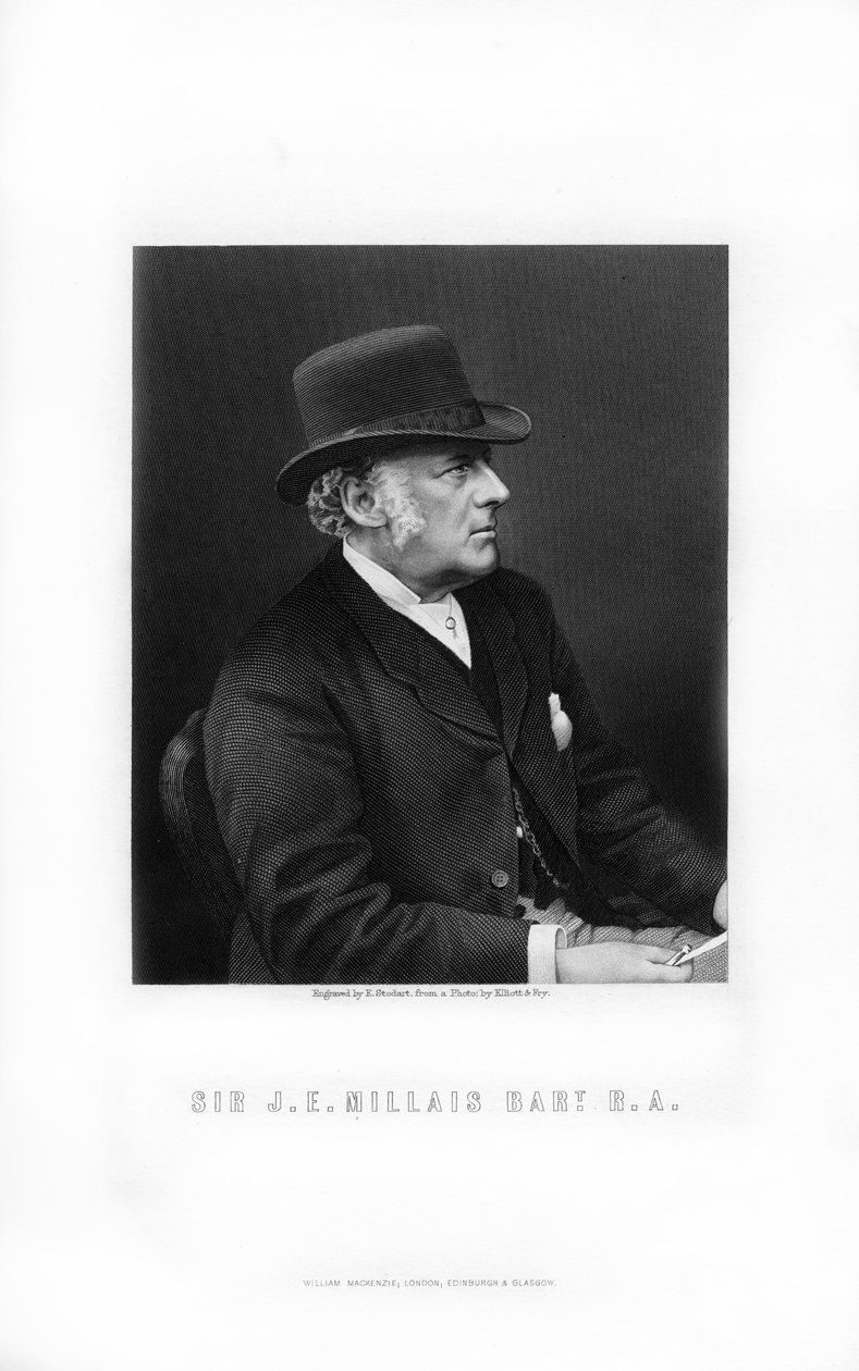 Sir John Everett Millais, prerafaelittisk maler, 1899. av Edward William Stodart
